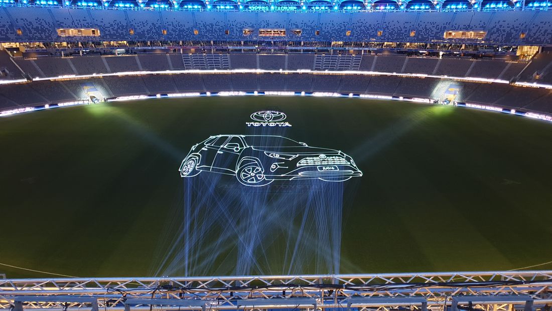 Toyota RAV4 Launch Optus Stadium Genius Laser Technology 