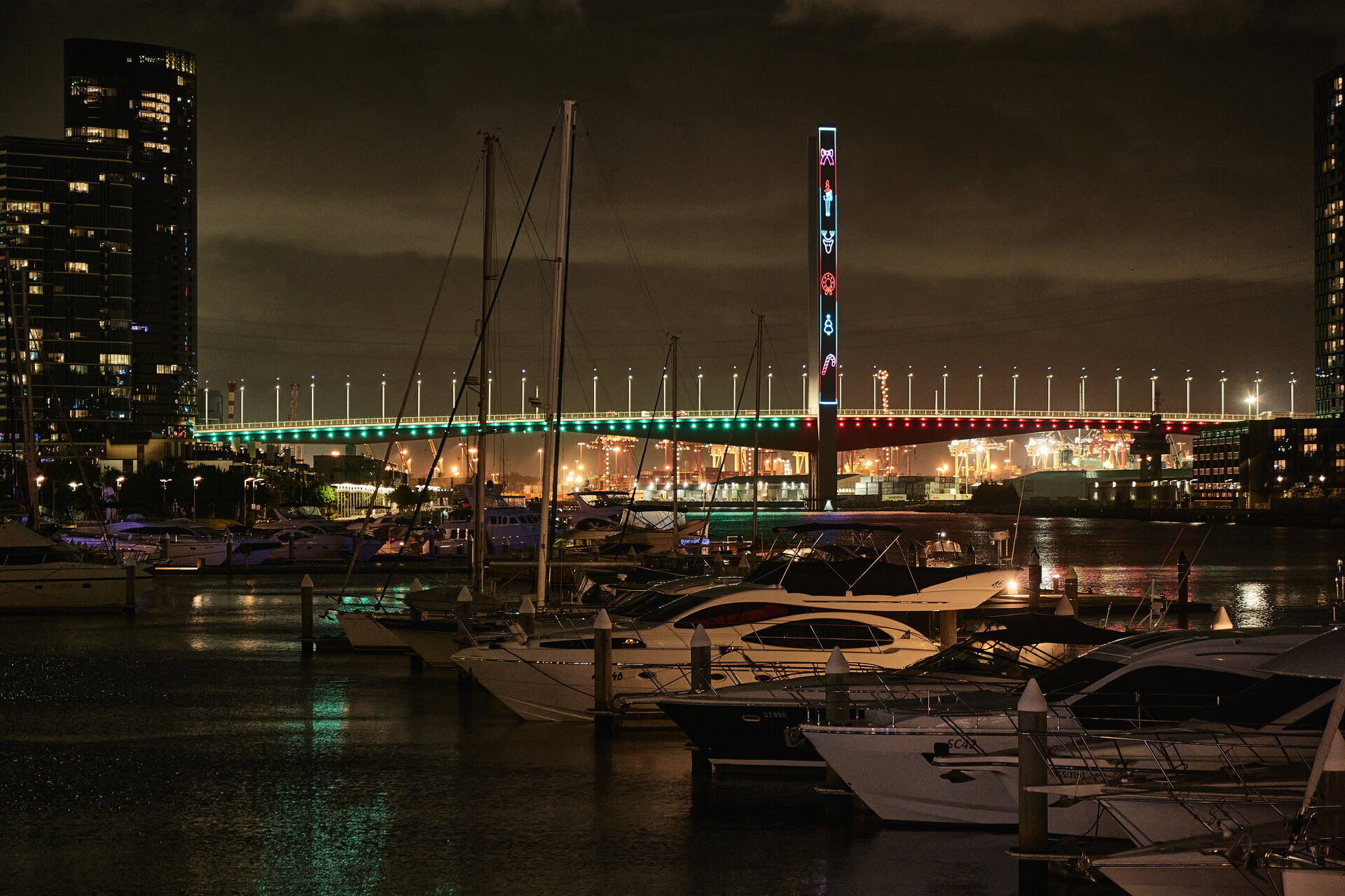 Bolte Bridge laser mapping Christmas 2021